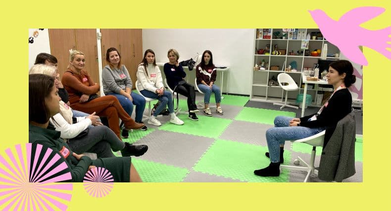 At the psychological training at Children HUB, parents were taught how to help children with stress